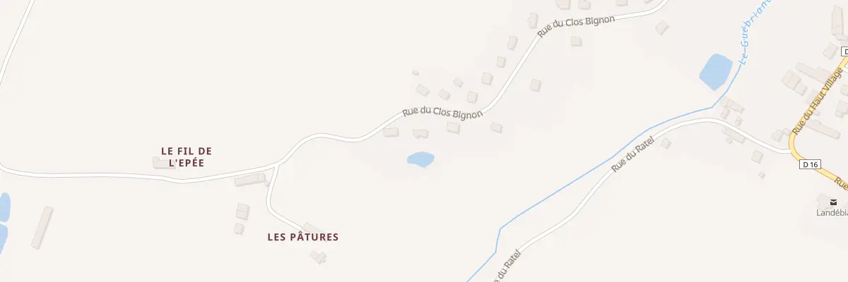 Plan du 29 Rue du Clos Bignon à Landébia