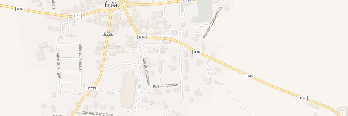 Plan du 2 Rue des Pierres Blanches à Éréac