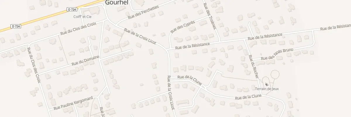 Plan du 5 Rue de la Croix Licot à Gourhel