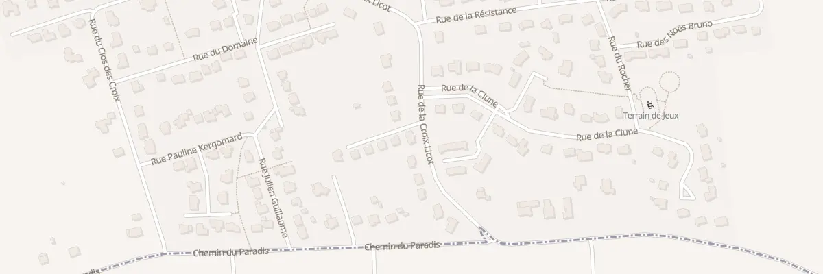 Plan du 14 Rue de la Croix Licot à Gourhel