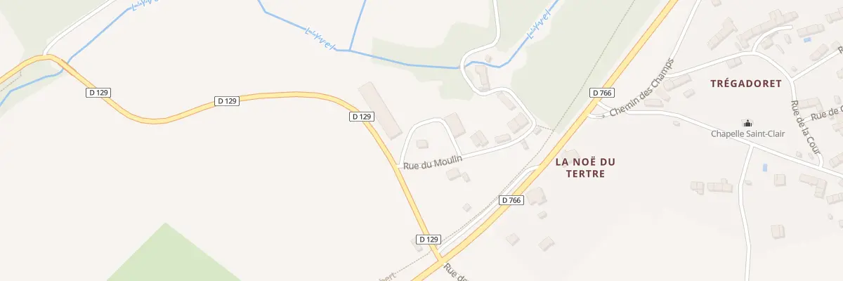 Plan du 1 Rue du Moulin à Loyat