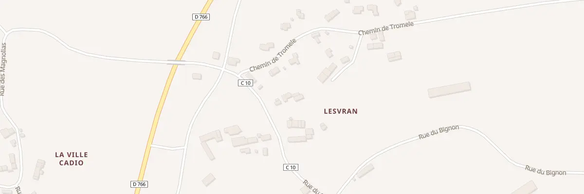 Plan de Lesvran à Loyat