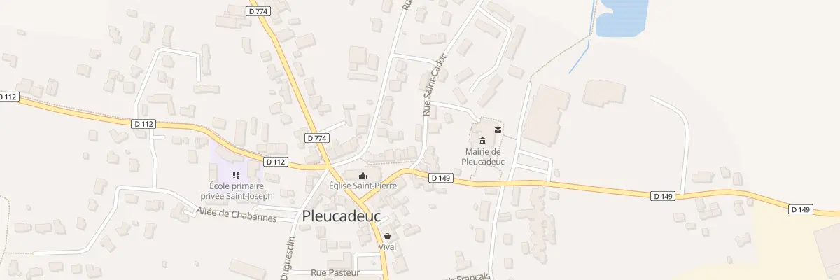 Plan du 1 Rue St Cadoc à Pleucadeuc