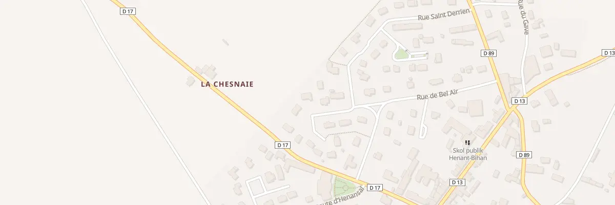 Plan du 13 Rue de la Chapelle à Hénanbihen