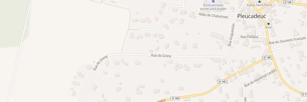 Plan du 14 Rue de Grény à Pleucadeuc