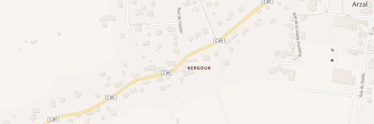 Plan du 1 Rue de Kergourd à Arzal