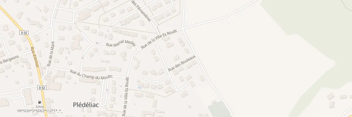 Plan du 9 Rue des Charmes à Plédéliac