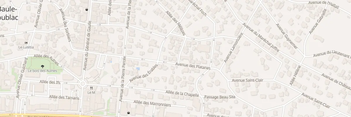 Plan du 25 Av des Platanes à La Baule-Escoublac