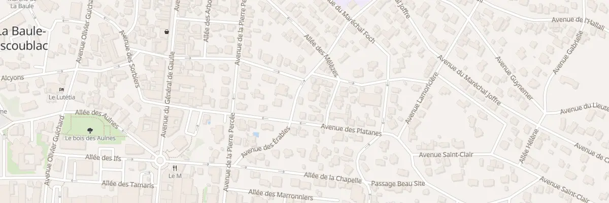 Plan du 12 Av des Érables à La Baule-Escoublac