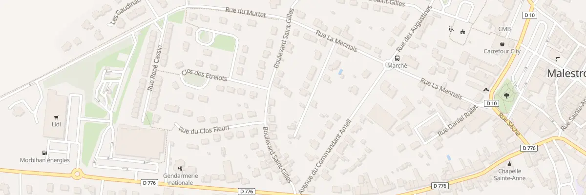 Plan du 23B Bd St Gilles à Malestroit