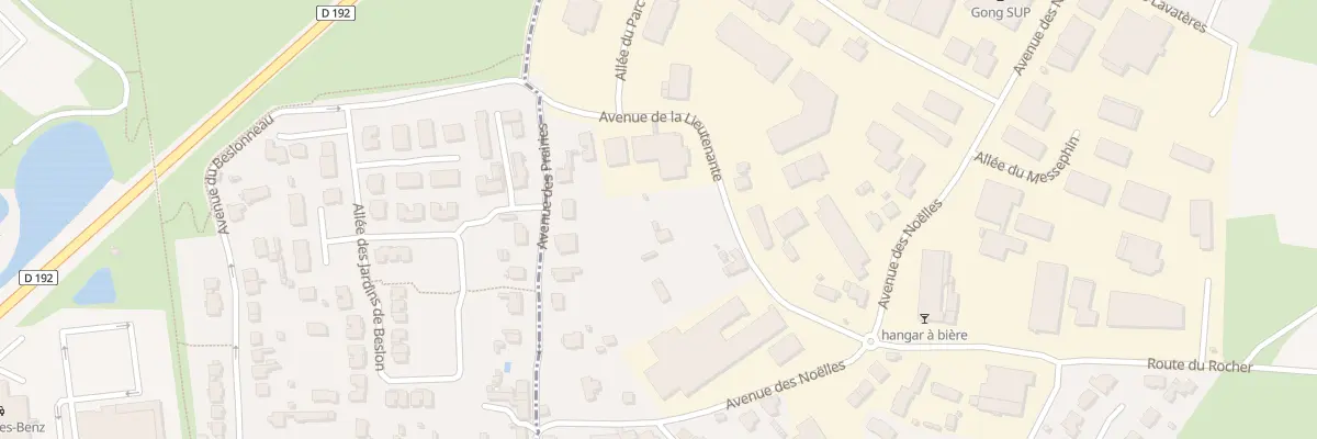 Plan du 9001 Av de la Lieutenante à La Baule-Escoublac