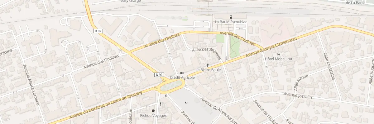 Plan du 7 Av Georges Clémenceau à La Baule-Escoublac