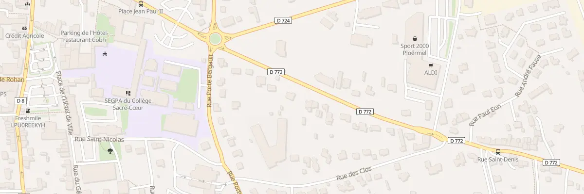Plan du 12 Rue Saint-Denis à Ploërmel