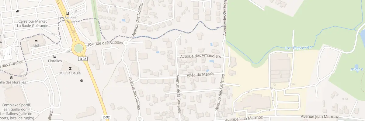 Plan du 2 Av des Amandiers à La Baule-Escoublac