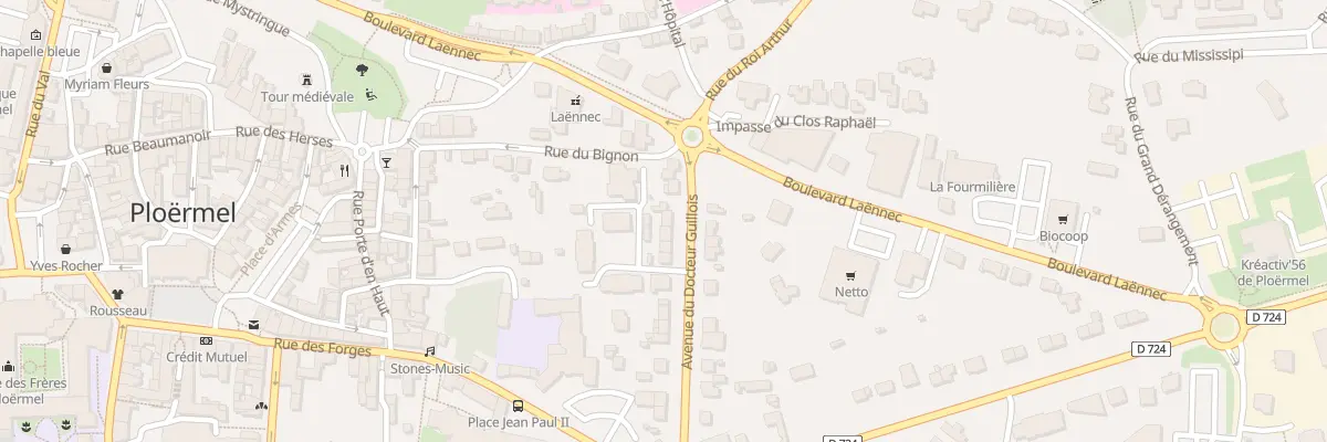 Plan du 23 Av du Docteur Guillois à Ploërmel