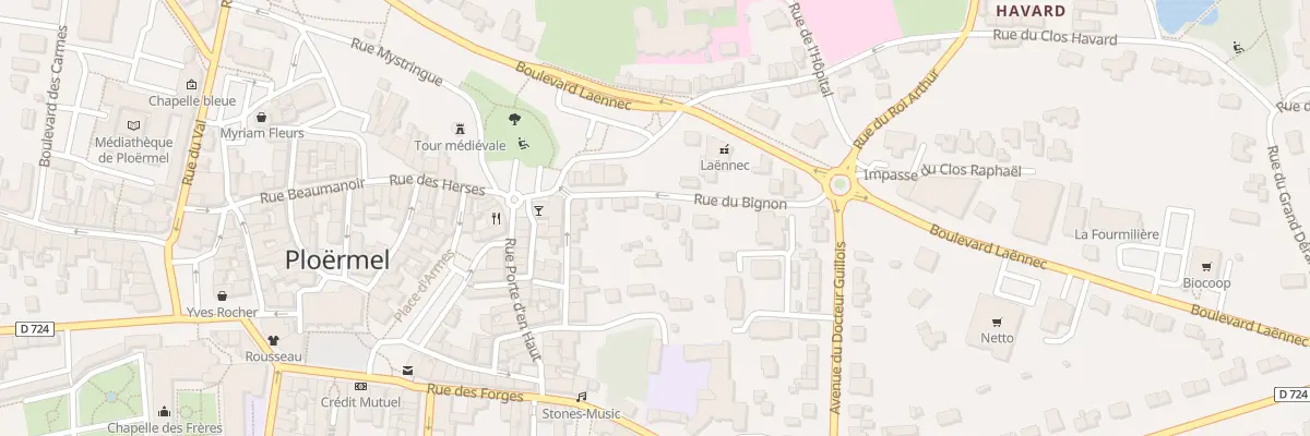 Plan du 8 Rue du Bignon à Ploërmel