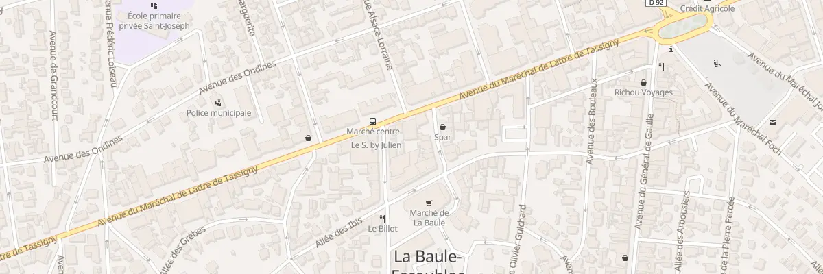Plan du 192 Av Mal de Lattre de Tassigny à La Baule-Escoublac