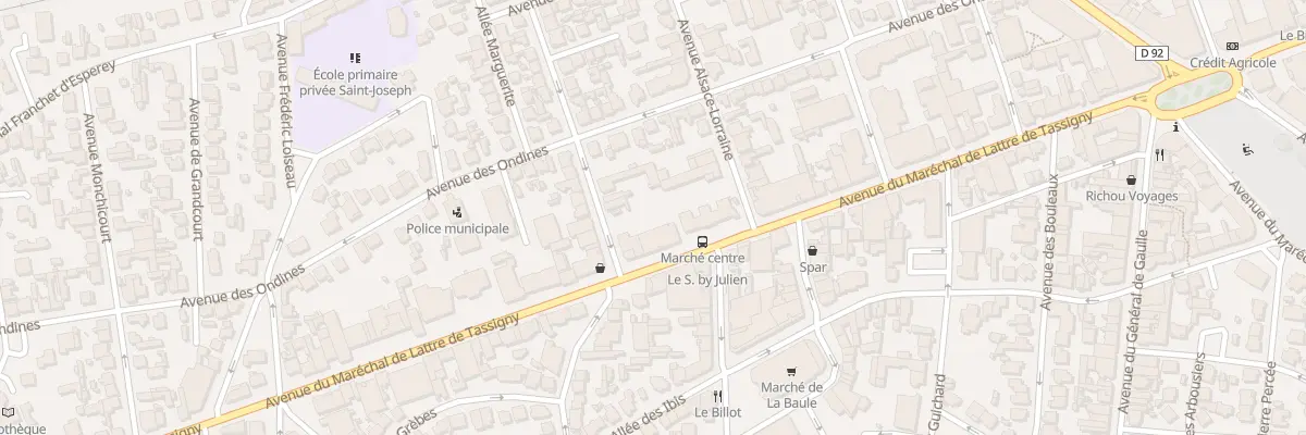 Plan du 251 Av Mal de Lattre de Tassigny à La Baule-Escoublac