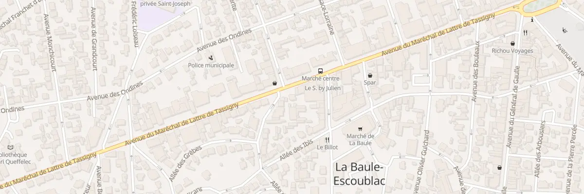 Plan du 176 Av Mal de Lattre de Tassigny à La Baule-Escoublac