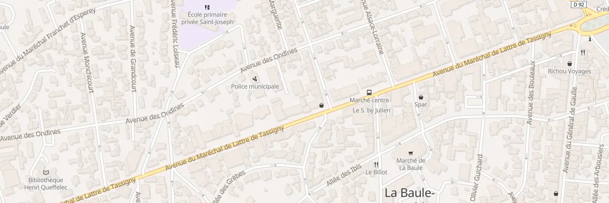 Plan du 241 Av Mal de Lattre de Tassigny à La Baule-Escoublac