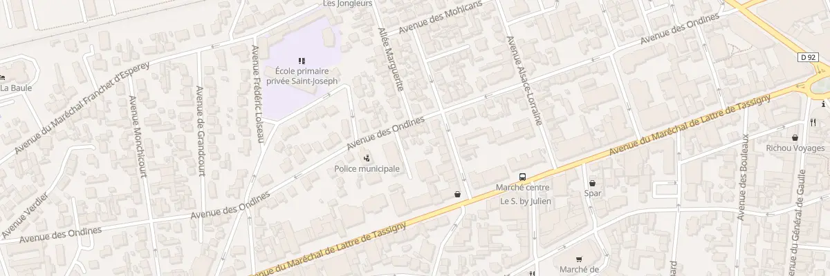 Plan du 60 Av des Ondines à La Baule-Escoublac
