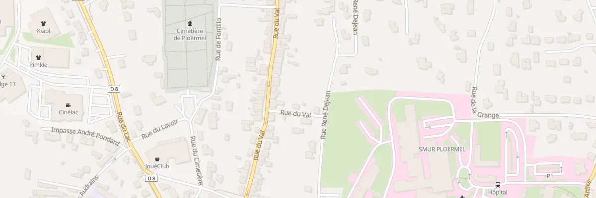 Plan du 66 Rue du Val à Ploërmel