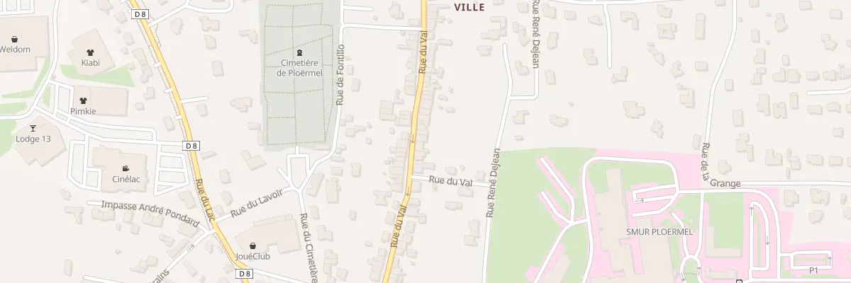 Plan du 70 Rue du Val à Ploërmel