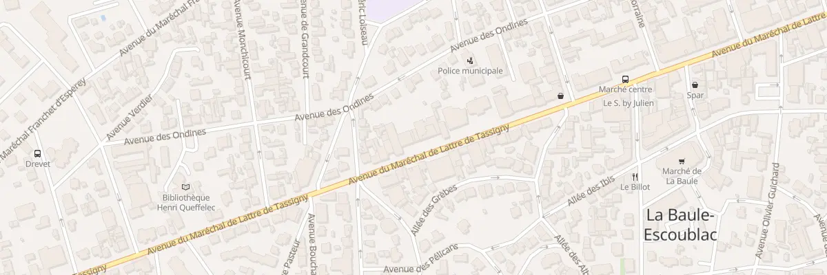 Plan du 223 Av Mal de Lattre de Tassigny à La Baule-Escoublac