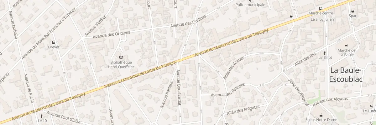 Plan du 128 Av Mal de Lattre de Tassigny à La Baule-Escoublac