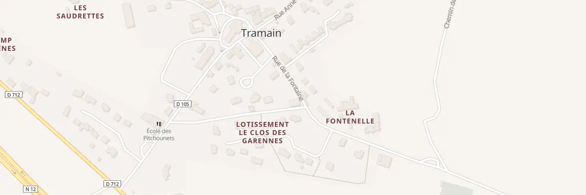 Plan du 2 Rue de la Fontaine à Tramain
