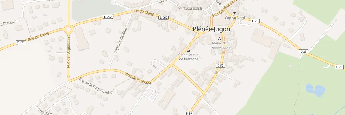 Plan du 14 Rue de l’Abbaye à Plénée-Jugon