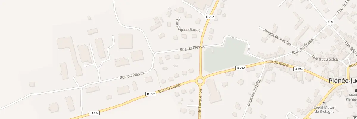 Plan du 3 Rue du Plessix à Plénée-Jugon