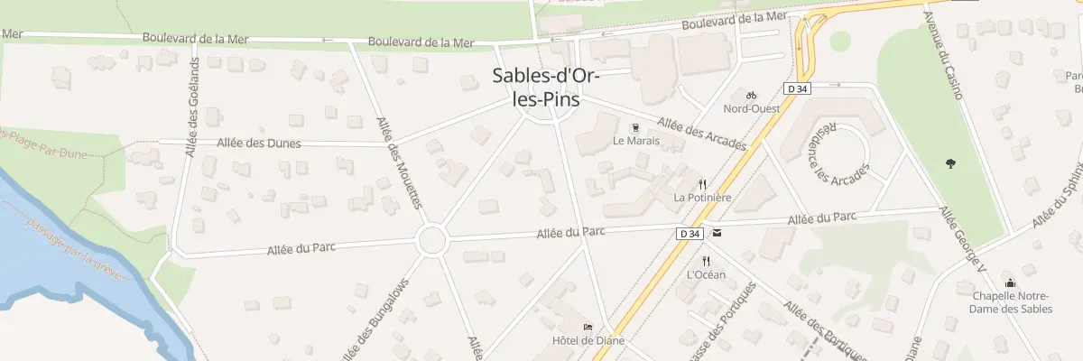 Plan du 3 All de la Plage à Fréhel