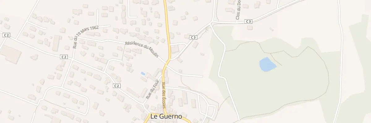 Plan du 2 Rue de la Fontaine Sainte Anne au Guerno