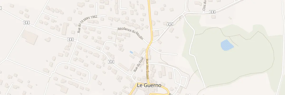 Plan du 2 Rue du Four au Guerno