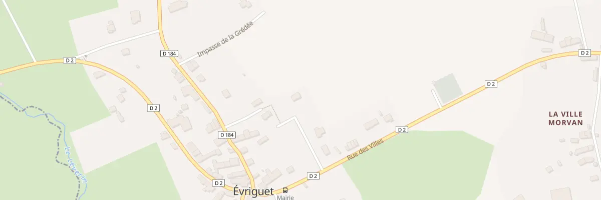 Plan du 8 Rue des Champs du Bourg à Évriguet