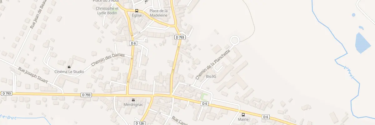 Plan du 16 Rue de la Basse Madeleine à Merdrignac