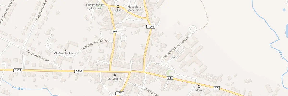 Plan du 9 Rue de la Basse Madeleine à Merdrignac