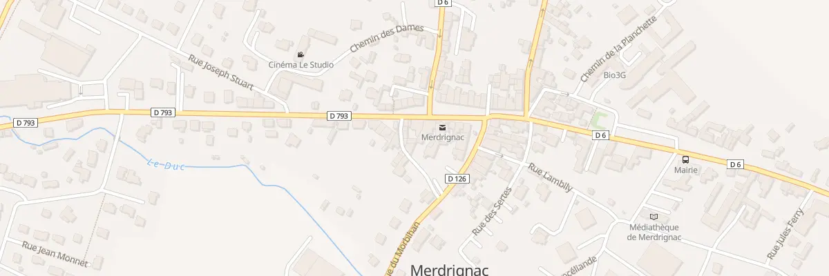 Plan du 1 Rue Nationale à Merdrignac