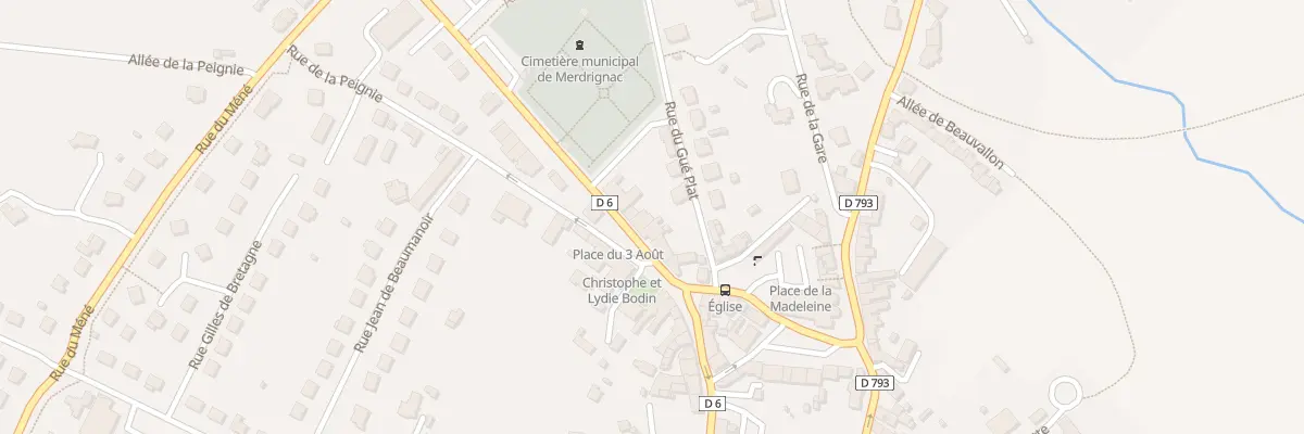Plan du 8 Pl du 3 Aout à Merdrignac
