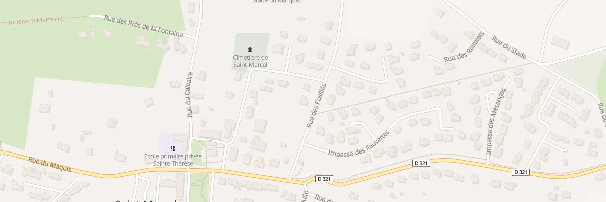Plan du 9 Rue des Fusillés à Saint-Marcel