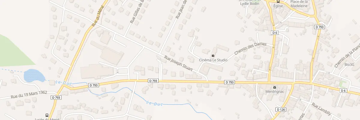 Plan du 8 Rue Joseph Stuart à Merdrignac