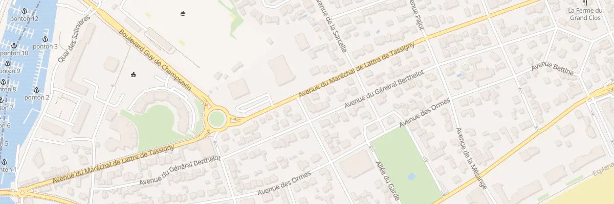 Plan du 22 Av Mal de Lattre de Tassigny à La Baule-Escoublac