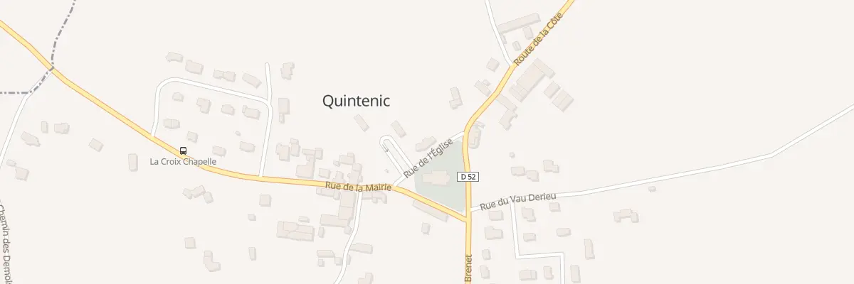 Plan du 1 Rue de l’Eglise à Quintenic