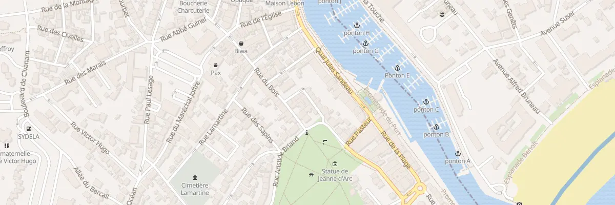 Plan du 3 Pas Bouanchaud au Pouliguen
