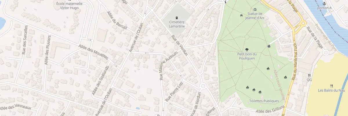 Plan du 7T Rue Maxime Audouin au Pouliguen