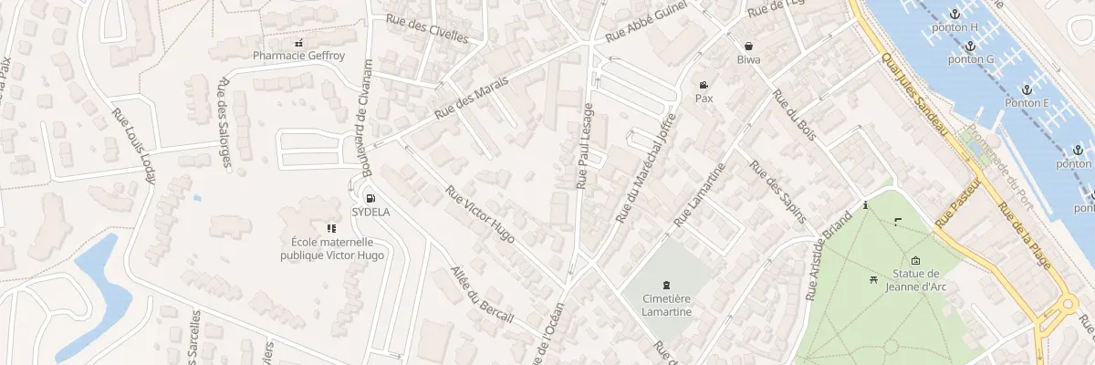 Plan du 16 Rue Paul Lesage au Pouliguen