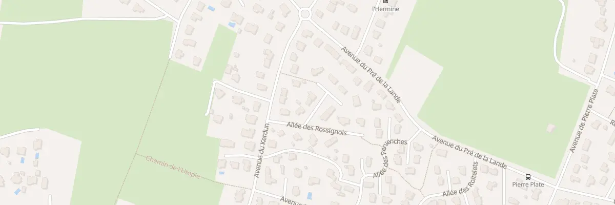Plan du 3 All des Bergeronnettes au Pouliguen