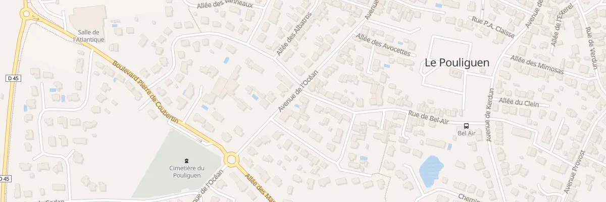 Plan du 2 Rue de Bel Air au Pouliguen