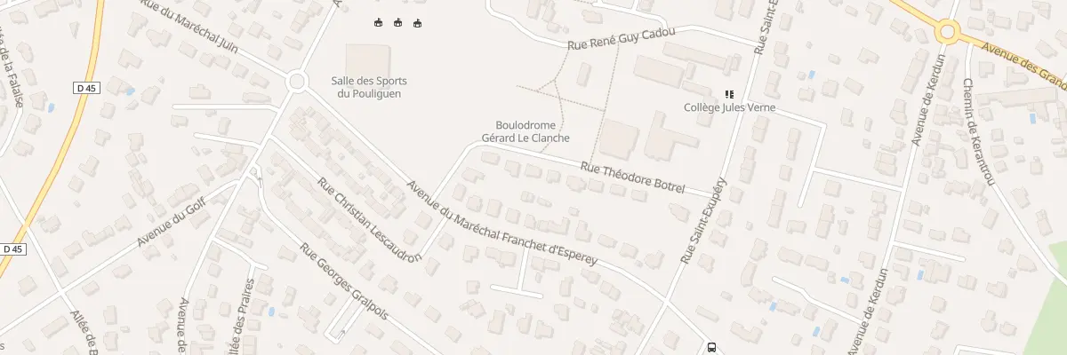 Plan du 15 Rue Théodore Botrel au Pouliguen